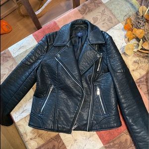 AE vegan leather moto jacket